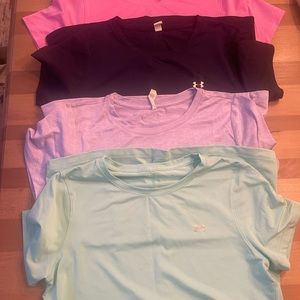 Lot of 4 Crew Neck Under Armour tops size medium
